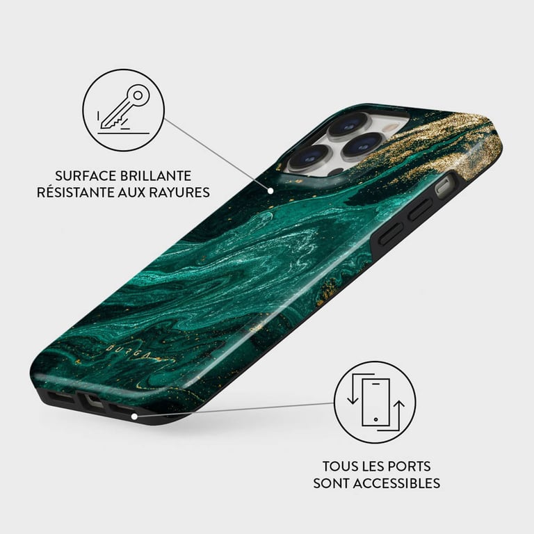 Burga Coque arrière Tough pour iPhone 15 Pro - Emerald Pool