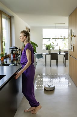 Kärcher RCF 3 aspiradora robotizada 1,15 L Negro, Blanco