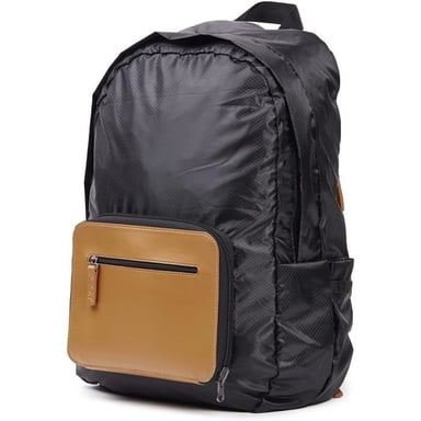 Sac à dos Lexon 14L avec sacoche compact de rangement - Noir et cognac