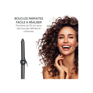 Fer à boucler Severin LG 0822 25 mm ionique revêtement céramique noir