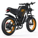 Bicicletta Elettrica COSWHEEL GT20 | Velocità Massima 45 km/h | Autonomia 80 km | Motore 1500W | Batteria 48V 25Ah | Pnei da 20 PolliciT | Nero