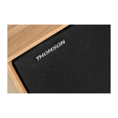 Enceinte Bluetooth 5.0 Thomson WS502 100 W - Boîtier en bois - Façade amovible - Entrée RCA, USB,