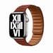 Bracelet à maillons cuir pour Apple Watch 45 mm - S/M - Terre de Sienne