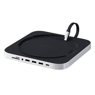 Hub USB-C multiplo 6 in 1 con funzione di supporto per Mac Mini in alluminio