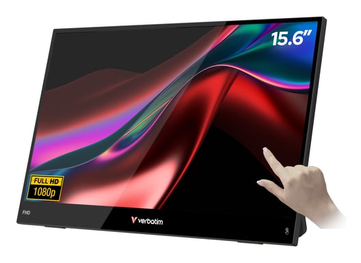 Verbatim Portable 15.6'' FHD Touch Monitor LIGHT Monitor portátil Negro 39,6 cm (15.6'') LCD 1920 x 1080 Pixeles