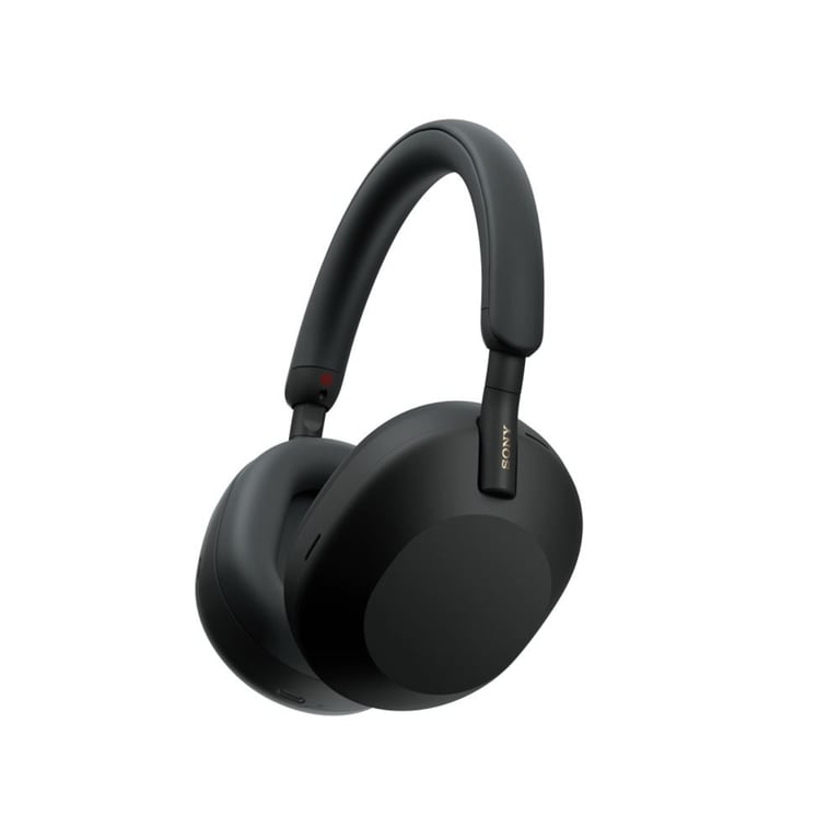Casque Arceau réduction active du bruit sans fil Sony WH1000XM5SA Bluetooth avec étui souple Noir - Neuf