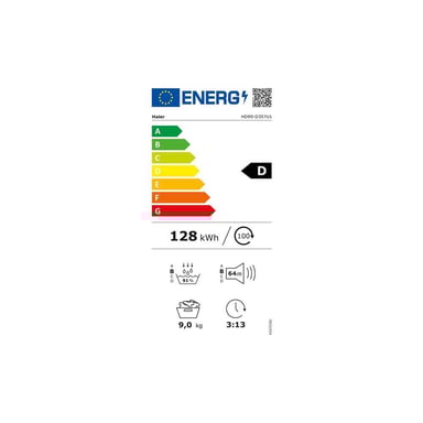 Sèche-linge pompe à chaleur Haier HD90-D357U1FR 9 kg 15 programmes Bandeau tactile LED Blanc