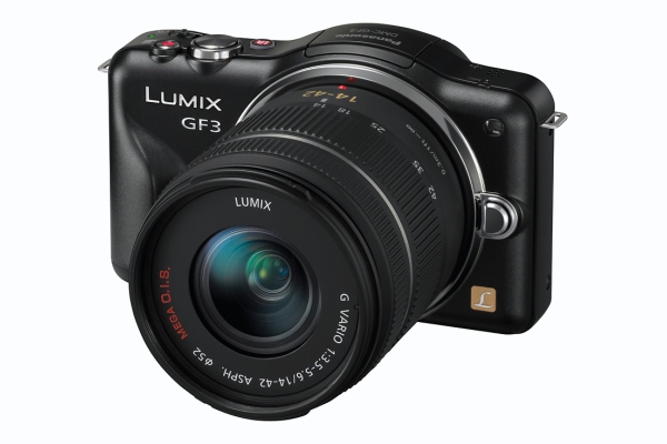 Panasonic Lumix Dmc-Gf3K + G Vario 14-42Mm 4/3  Milc 12,1 Mp Live Mos 4000 X 3000 Pixels Noir - Bon État