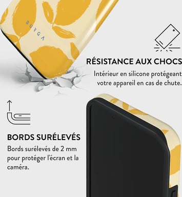 Burga Funda para iPhone 13 MagSafe Tough A prueba de golpes Modelo Lemon Tart Amarillo