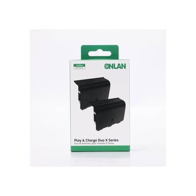 Kit de batteries rechargeables ONLAN Play & Charge Duo X Series pour manette Xbox Series noir
