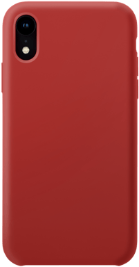 Coque en Gel de Silicone Doux pour Apple iPhone XR, Rouge Ardent