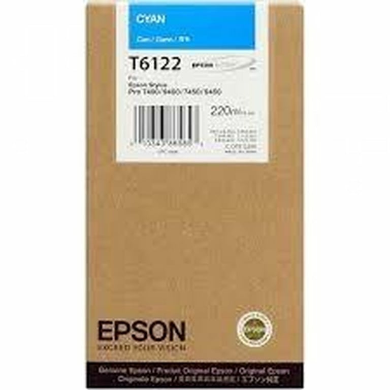 EPSON ENCRE CYAN 220ML STYLUS T6122 Neuf - vue 2