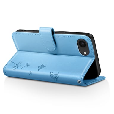 Custodia a portafoglio per iPhone 16e Premium Design Fiori Farfalla