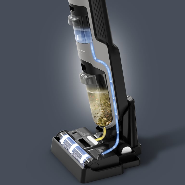 ASPI BALAI 2EN1 SANS FIL RECH 18 5V AUTON 50MIN ASPIRE ET NETTOIE A 'E ROWENTA GZ5035W0 - vue 3