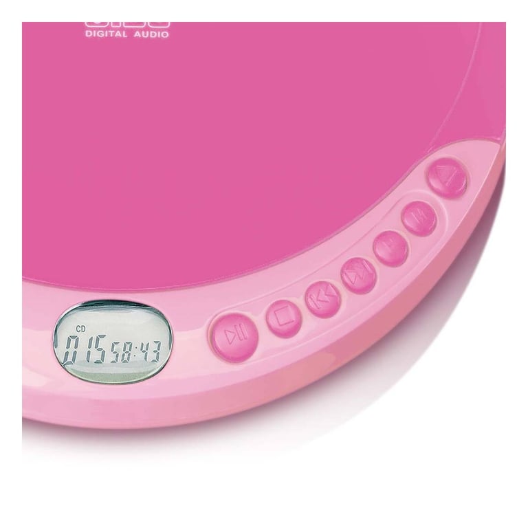 Lecteur CD, CD-R/RW Portable avec Fonction Recharge Rose - Neuf