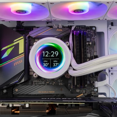 NOX Hummer X-360 LCD Procesador Refrigerador de aire 12 cm Blanco 1 pieza(s)