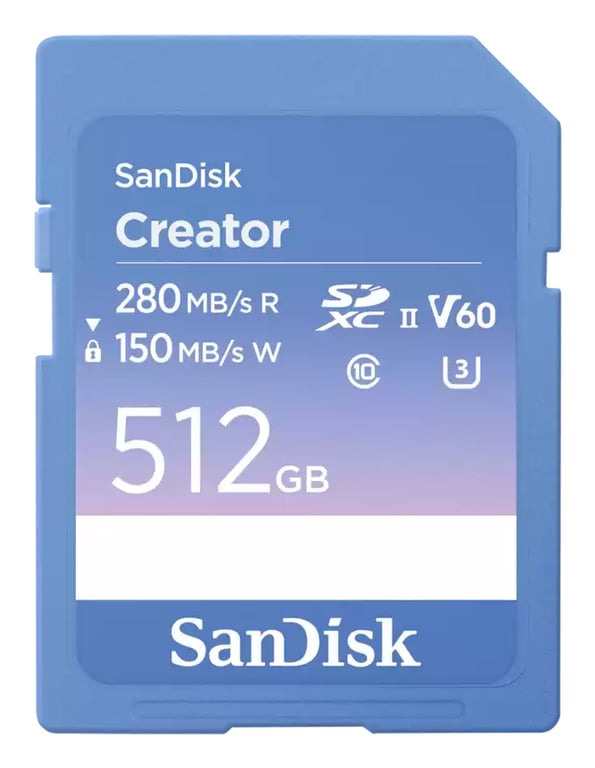 SanDisk Creator 512 Go SDXC UHS-II Classe 10 - Neuf