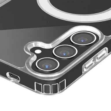 Custodia Crystal per Galaxy S25 Plus compatibile con MagSafe con bordi rialzati