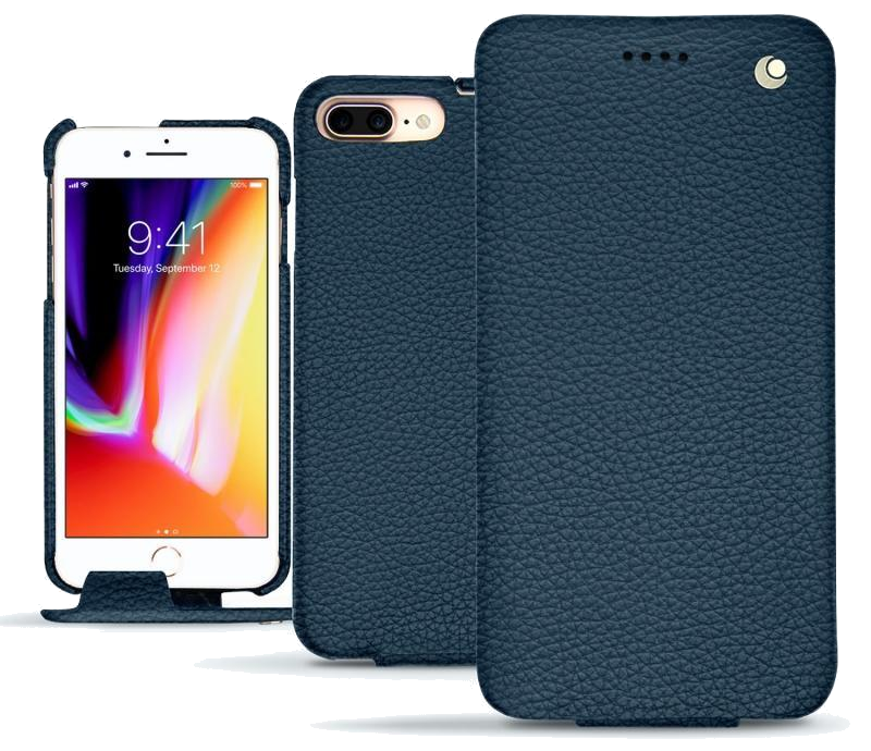 Housse cuir Apple iPhone 8 Plus - Rabat verticalBleu