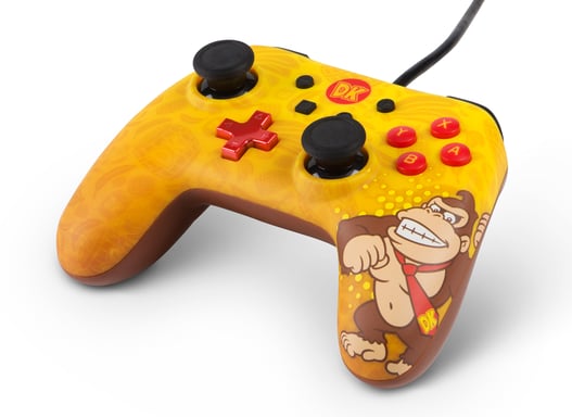 PowerA Donkey Kong marrone, giallo Joystick analogico/digitale USB per Nintendo Switch