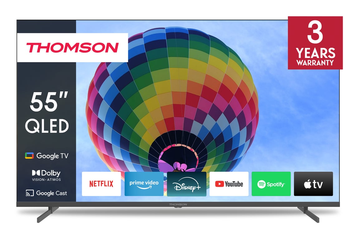 THOMSON 55QG4S14 TV QLED 55 139 cm UHD 4K 3840x2160 HDR 10 Google TV 2xHDMI 2.1 + 2xHDMI 2.0 - vue 2