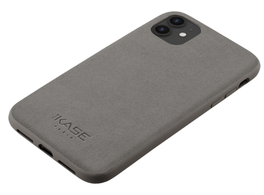 Cover in Alcantara Suede per Apple iPhone 11, grigio tortora