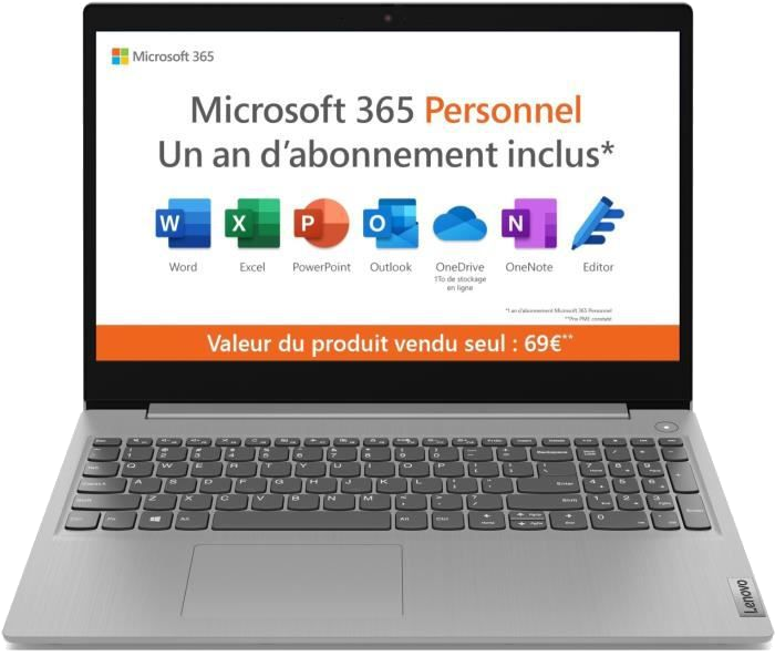 PC Portable Ultrabook - LENOVO Ideapad 3 15IGL05 - 15,6 HD - Intel CELERON N4020 - RAM 4 Go - 128Go