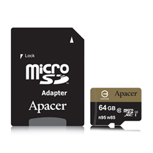 Apacer microSDXC UHS-I Class10 64GB Classe 10 (Apacer microSDHC UHS-I Class10 64B w/ 1 Adapter)