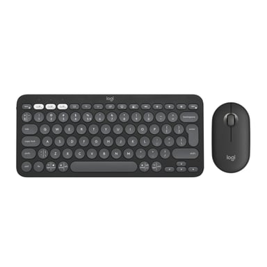 Logitech Pebble 2 Combo teclado Ratón incluido RF Wireless + Bluetooth AZERTY Francés Grafito