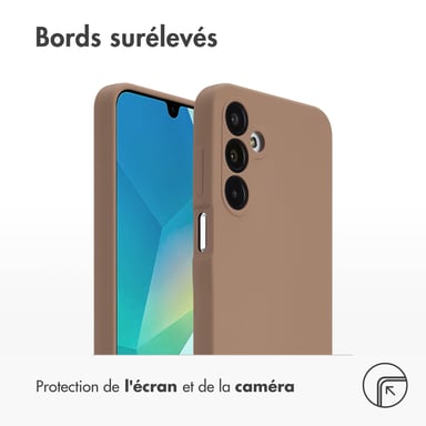 Accezz Coque Liquid Silicone pour Samsung Galaxy A16 - Marron clair