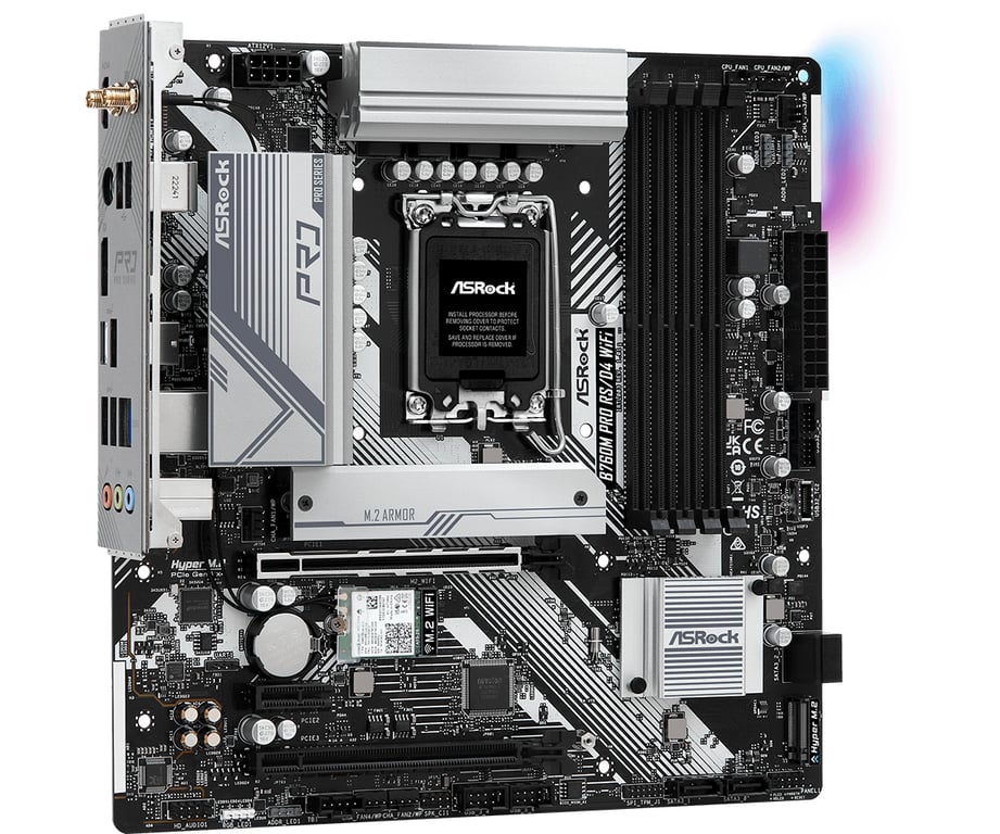Asrock B760M PRO RSD4 Intel B760 LGA 1700 micro ATX Neuf - vue 3