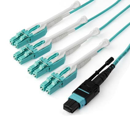 StarTech.com MPO8LCPL3M Cable de fibra óptica e InfiniBand 3 m MPO/MTP 8x LC Color aguamarina