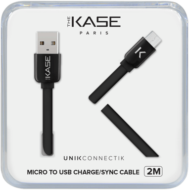 Cavo da flat a micro USB (2 m) per Android, nero