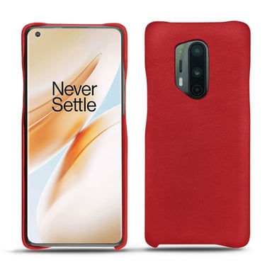 Coque cuir OnePlus 8 Pro -  - Rouge - Cuir lisse premium
