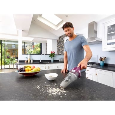 Black & Decker NVC115W Aspirapolvere senza sacco Grigio, Viola