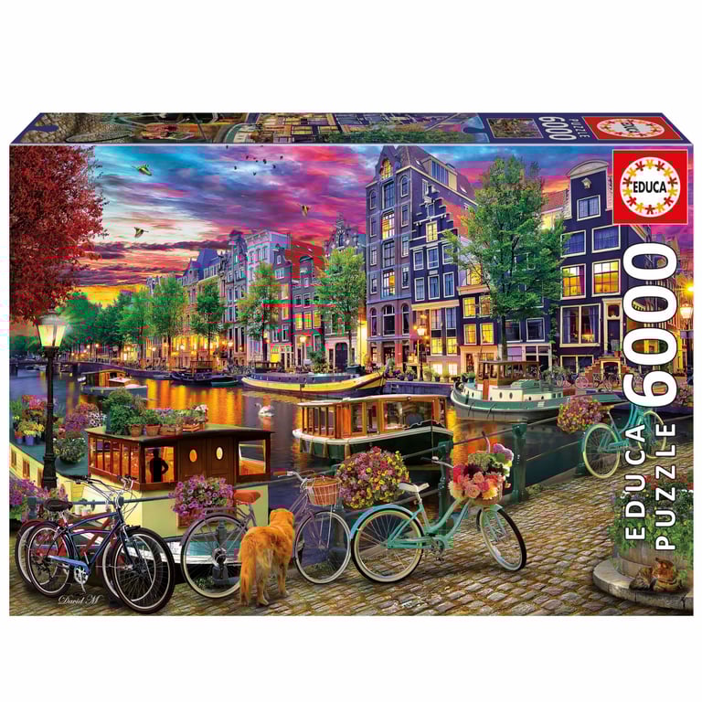 Puzzle EDUCA Vélos à Amsterdam 6000 pièces 156 x 107 cm À partir de - vue 6