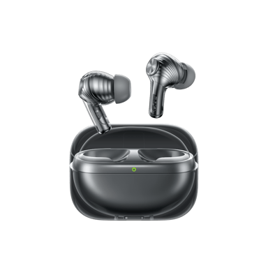 oraimo SpacePods Pro – Écouteurs Bluetooth ANC 50dB, son spatial 360°, 32h autonomie, boîtier transparent design