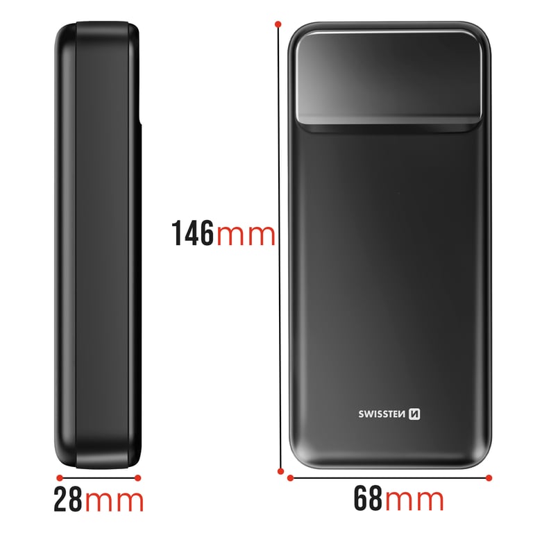 Batterie Externe 20000mAh avec USB C et 2 USB Écran LED Compacte Neuf - vue 3