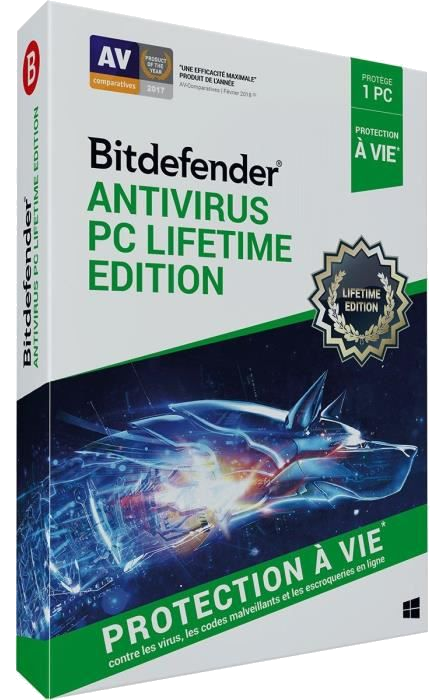 Bitdefender Antivirus PC Lifetime Edition 2022 - Protection a vie