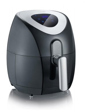 Severin 2430 Unique 3,2 L Autonome 1500 W Friteuse d'air chaud Noir, Acier inoxydable