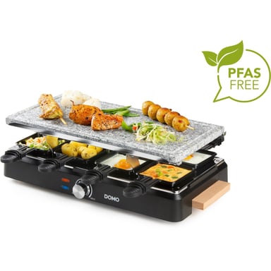 Apparecchio per raclette - DOMO - DO9262G - 8 persone - Pietra da cuocere - Grill - 1400 W