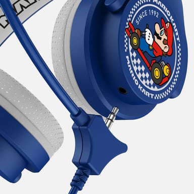 OTL Technologies Cuffie Super Mario Nintendo Mariokart con archetto cablato Blu, Bianco