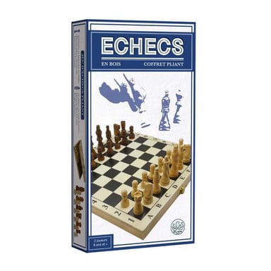 Jeu d'échecs Piatnik Coffret pliant 28 cm Pièces Staunton Bois naturel / bois teinté foncé - Neuf