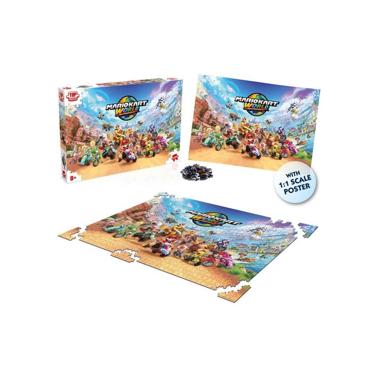 Winning Moves Puzzle - Mario Kart World - 1000 pièces - Dès 8 ans