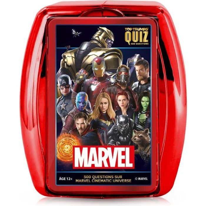 Winning Moves Top Trumps Battle Marvel Cinematic Universe Jeux de cartes Jeu de Société Jeu de Plateau Jeu de batailles Jeu de voyage De 2 à 6 joueurs A partir de . Version Française - vue 9