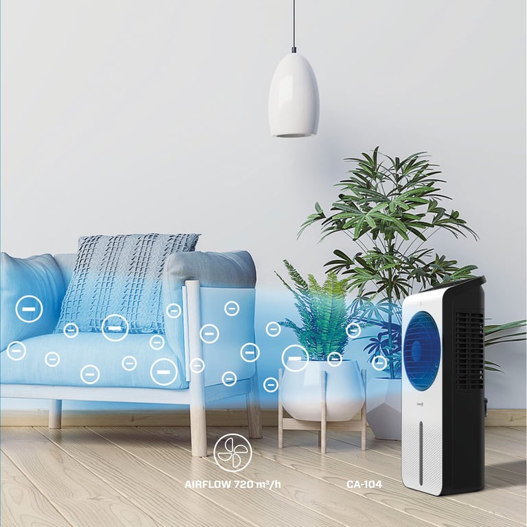 Clean Air optima Rafraîchisseur d'air humidificateur d'air et ventilateur circulateur 3 en 1 CA Neuf - vue 2