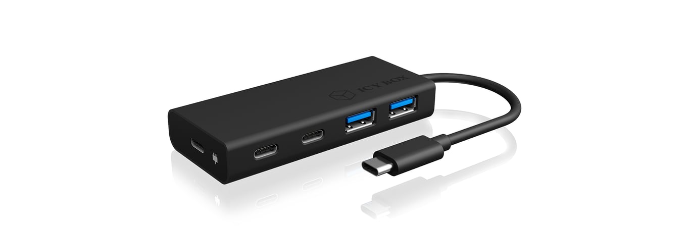 ICY BOX IB-HUB1426-CPD USB 3.2 Gen 1 (3.1 Gen 1) Type-C 5000 Mbit/s Noir - Neuf