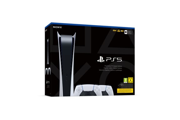 Pacchetto PS5 e controller Dualsense bianco - Console di gioco Playstation 5 (digitale)