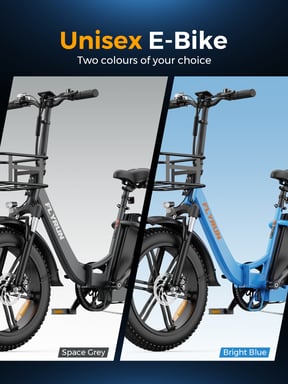 Vélo électrique pliable Flyrun F2014 avec batterie amovible 48 V 13 Ah – Gris