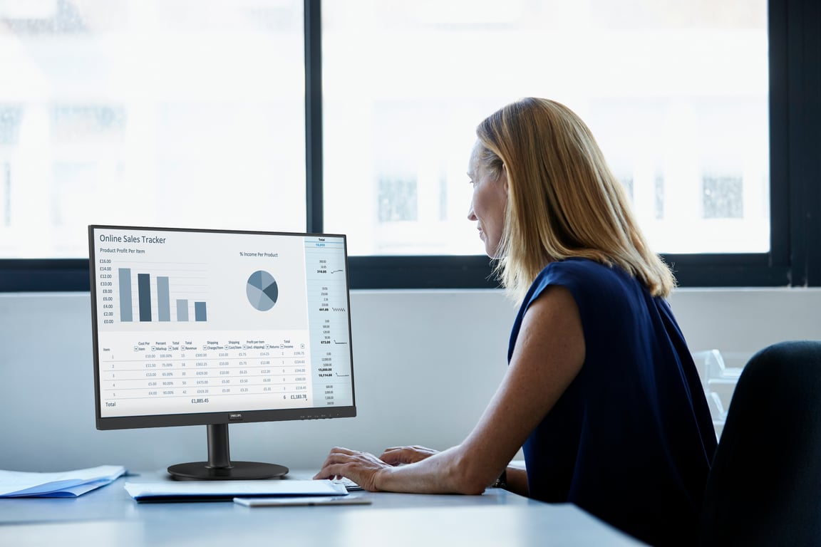 Philips 241V8LAB Moniteur Full HD 24 Pouces Haut Parleur intégré sans Scintillement 1920x1080 100 Hz VGA HDMI - vue 4